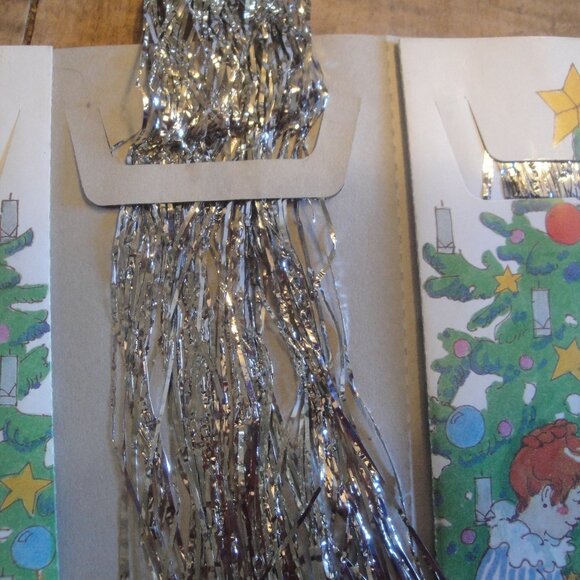 6 Vintage German Lead Christmas Tree Tinsel Icicles Stanniol Lametta Eis Old! - Picture 4 of 9